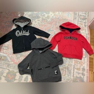 Oshkosh B’gosh bundles of 3 sweatshirts 18 months